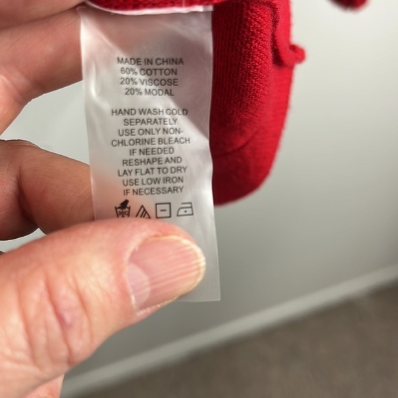 Vince Camuto Red Crewneck Sweater w/ Bell Sleeves - Picture 7 of 7